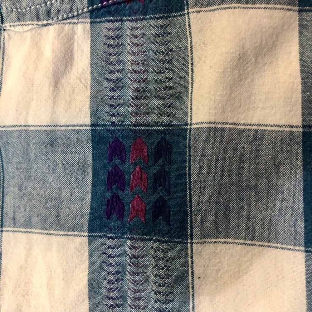 Vintage Details Blouse Womens M Used Plaid - Picture 3 of 11